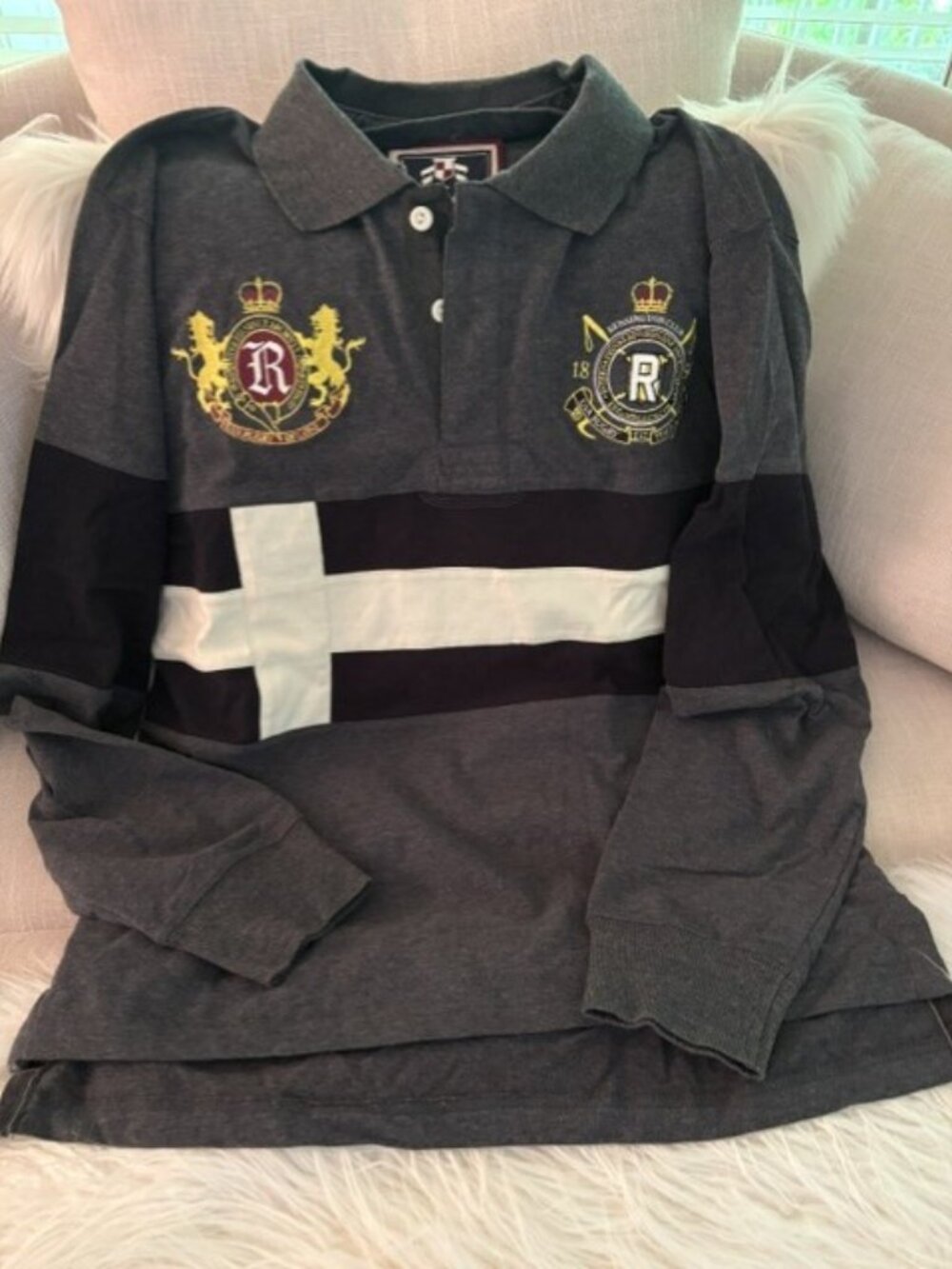 USA RUGBY LONGSLEEVE POLO